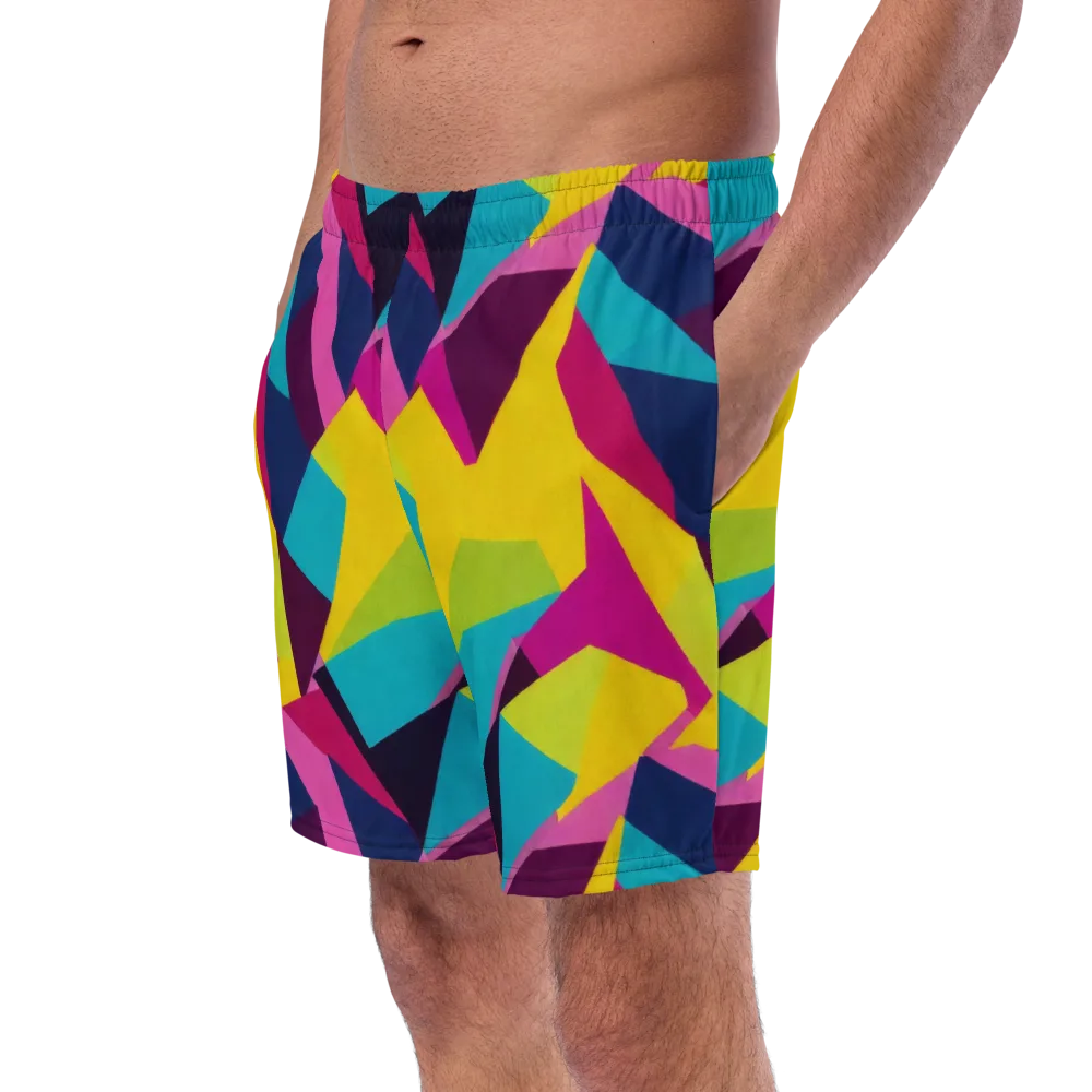 Electric Origami on Swim Trunks — Left Front