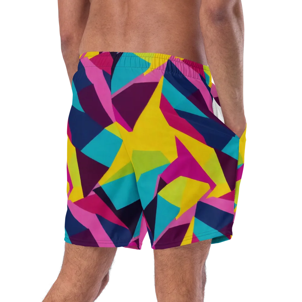 Electric Origami on Swim Trunks — Right Back
