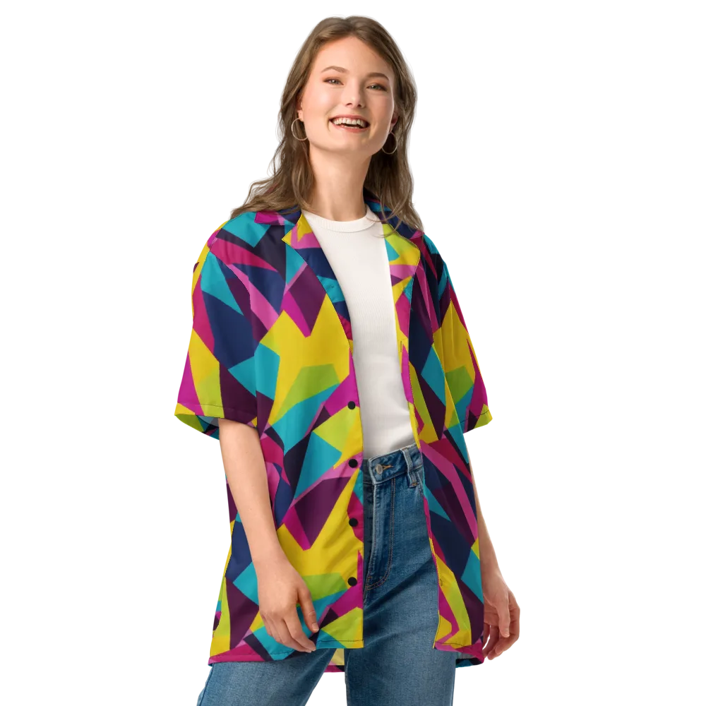 Electric Origami on Button Shirt — Front