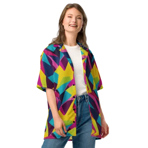 Electric Origami on a Button Shirt