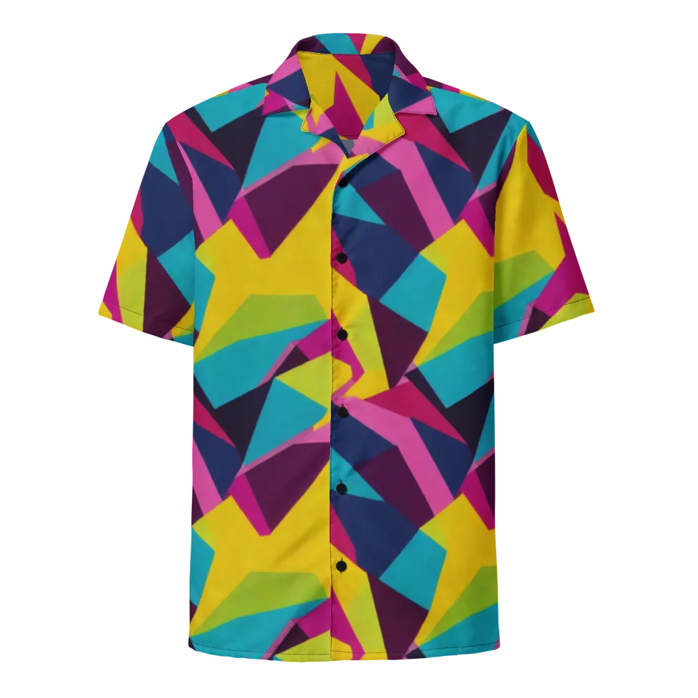 Electric Origami on Button Shirt — Front
