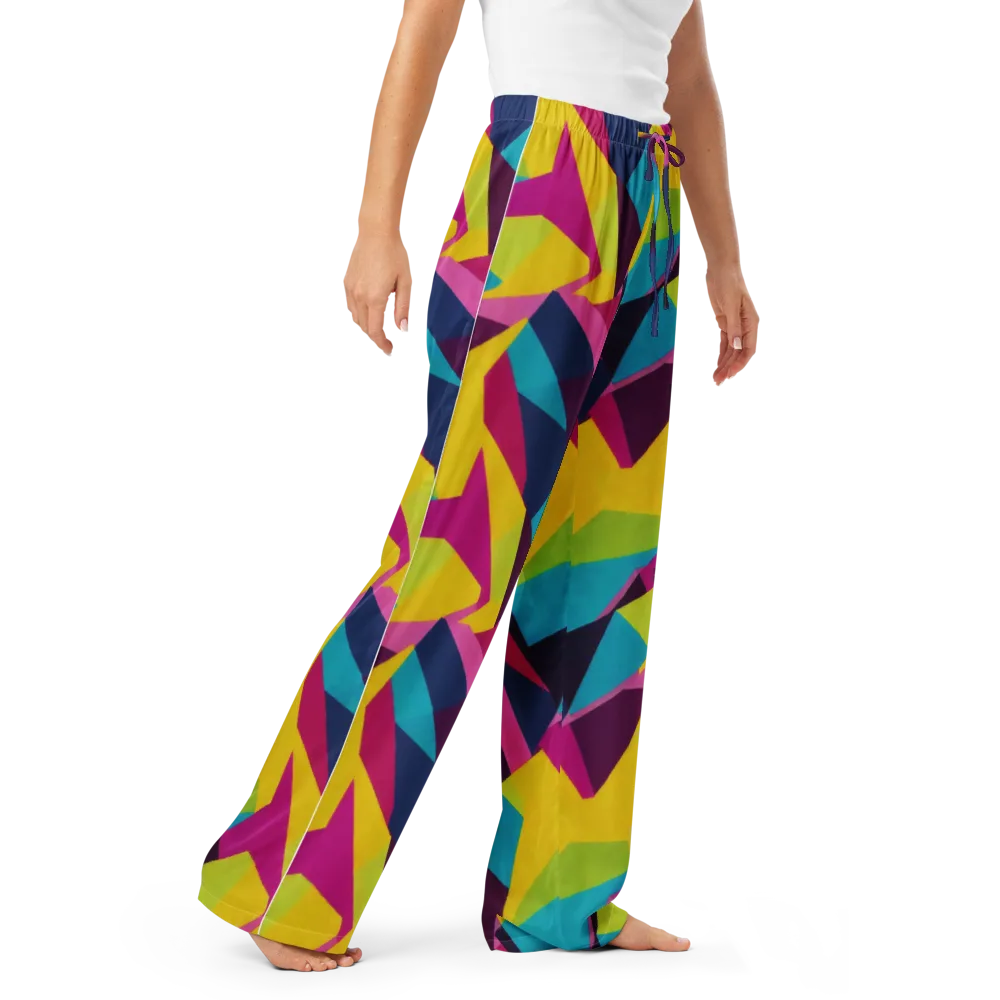 Electric Origami on Women's Pajama Pants — Right Front