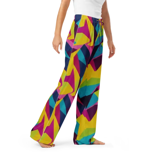 Electric Origami on a Women's Pajama Pants