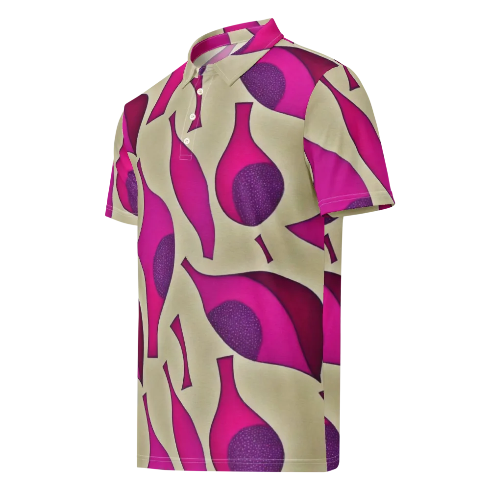 Magenta Relic on Men's Slim Fit Polo Shirt — Left Front