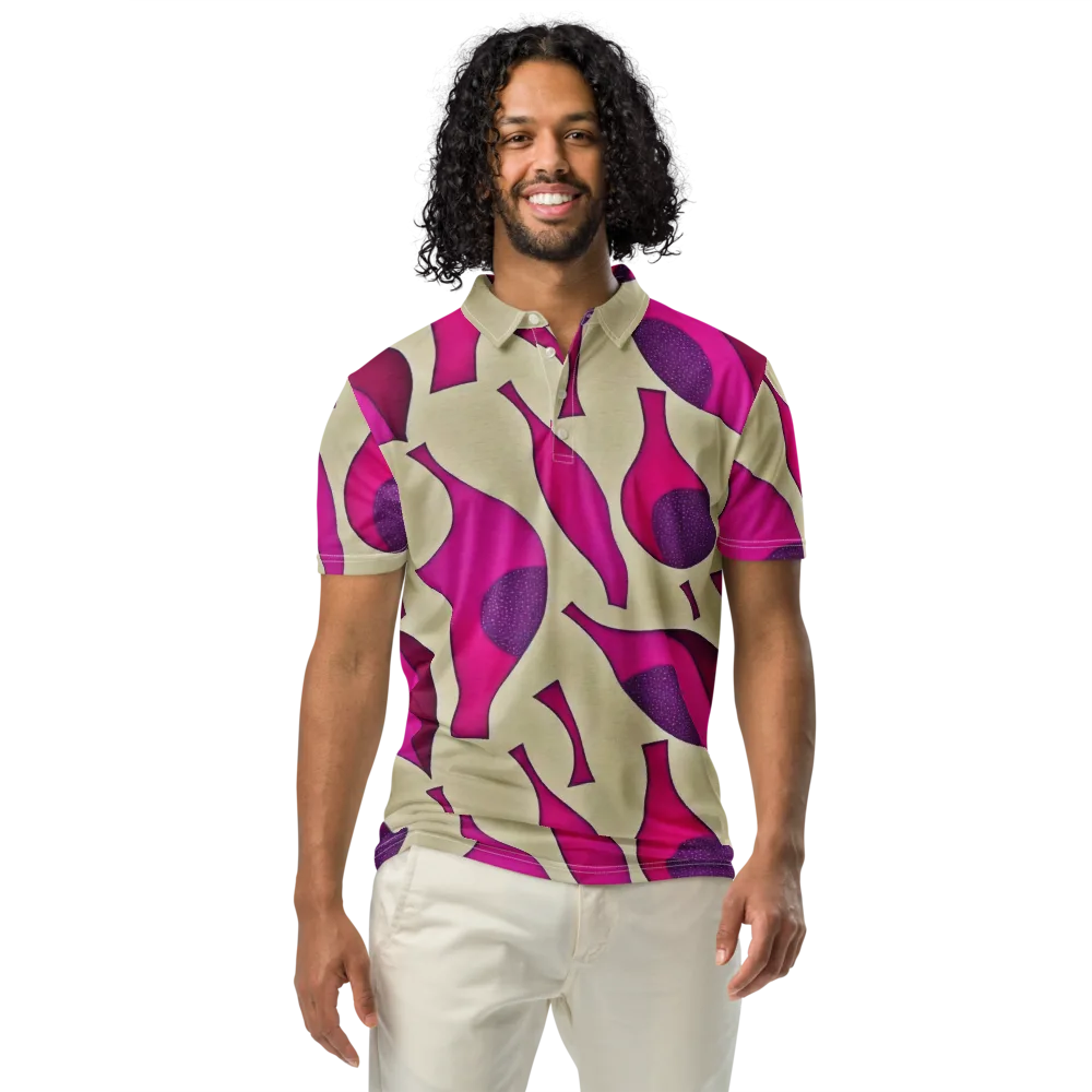 Magenta Relic on Men's Slim Fit Polo Shirt — Front