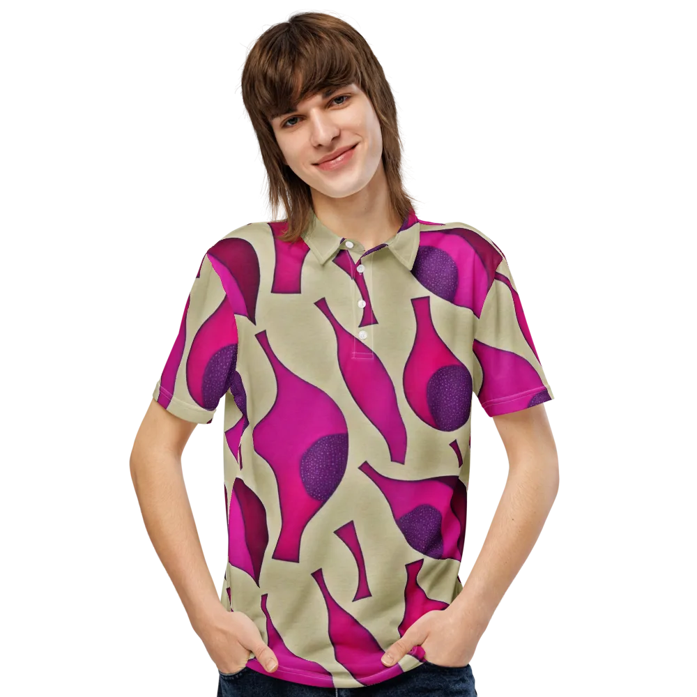 Magenta Relic on Men's Slim Fit Polo Shirt — Front