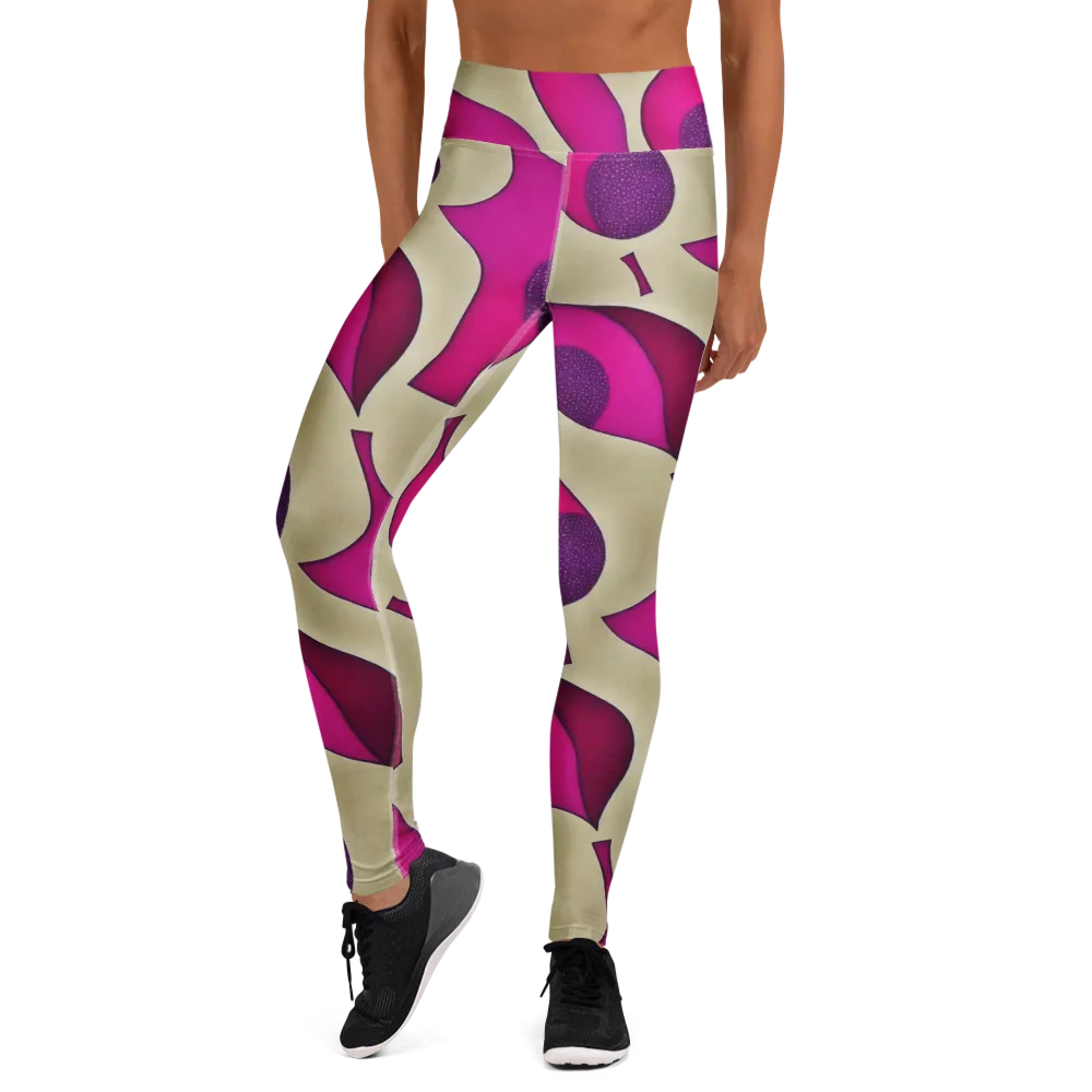 Magenta Relic on Yoga Leggings — Front