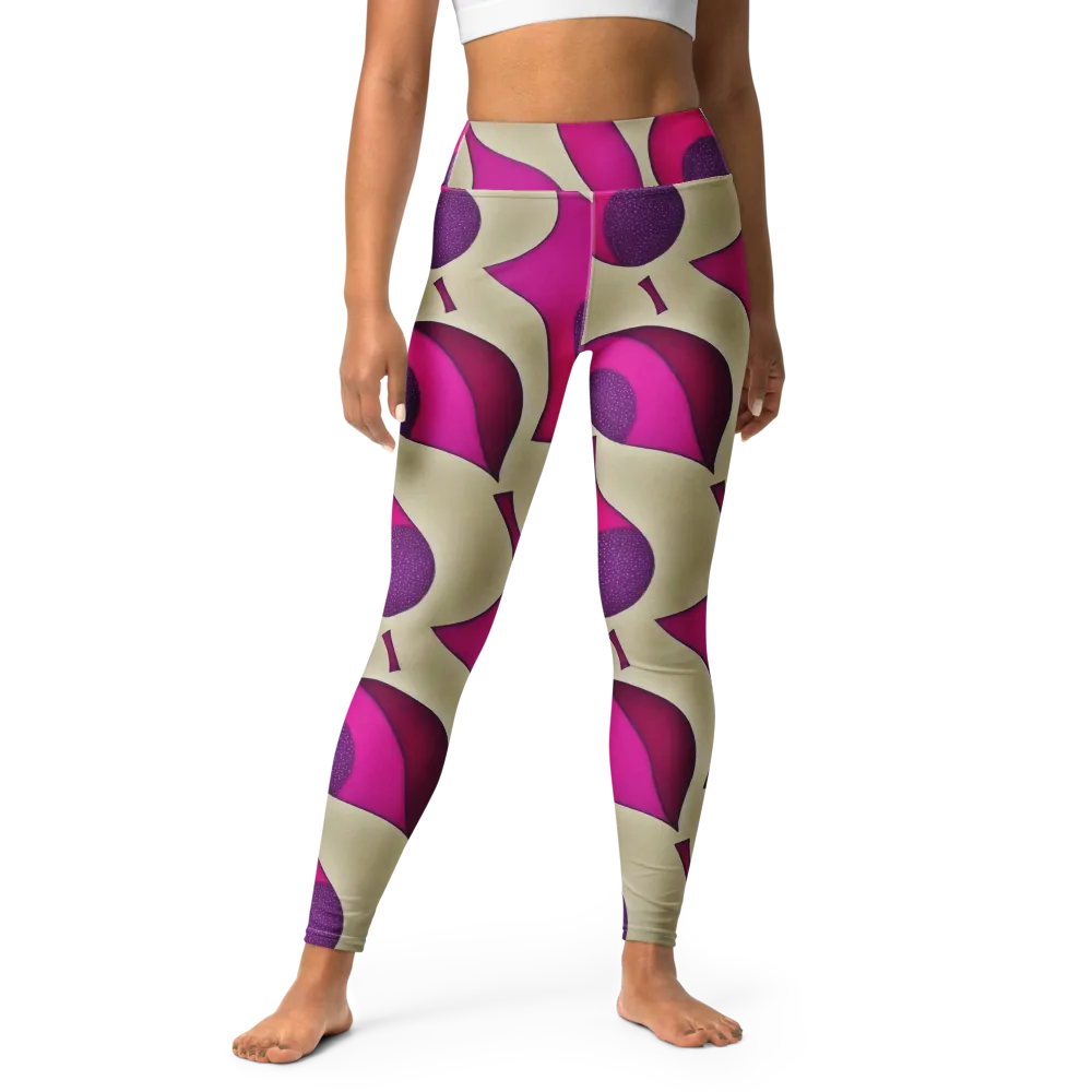 Magenta Relic on Yoga Leggings — Front