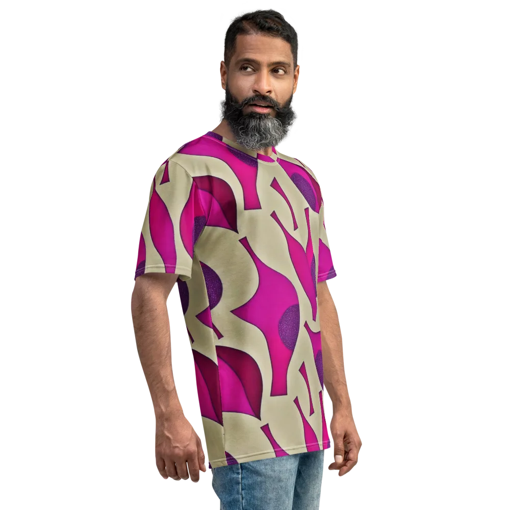 Magenta Relic on Men's Crew Neck T-Shirt — Right