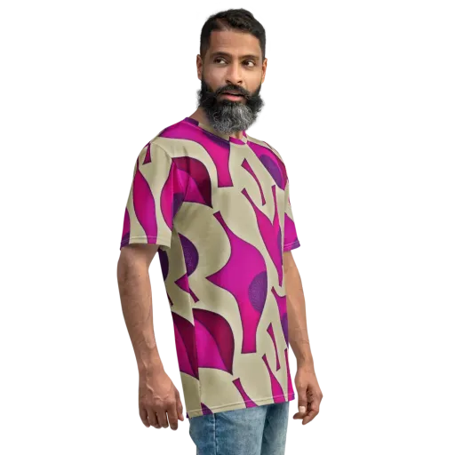 Magenta Relic on a Men's Crew Neck T-Shirt