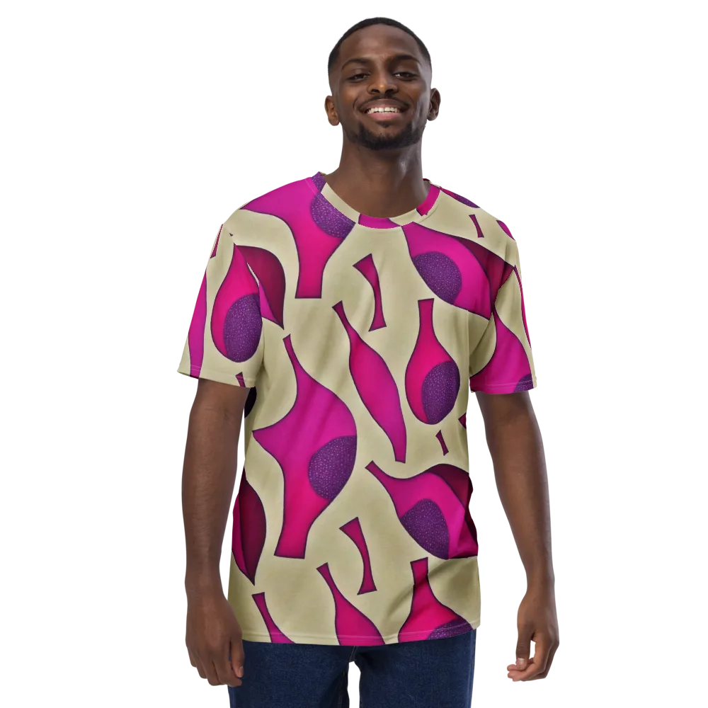 Magenta Relic on Men's Crew Neck T-Shirt — Front