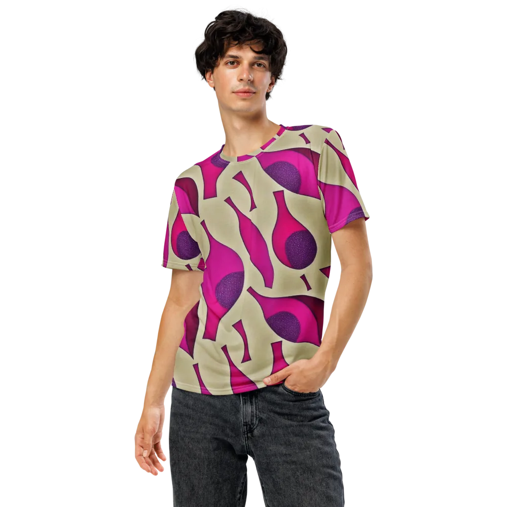 Magenta Relic on Men's Crew Neck T-Shirt — Front
