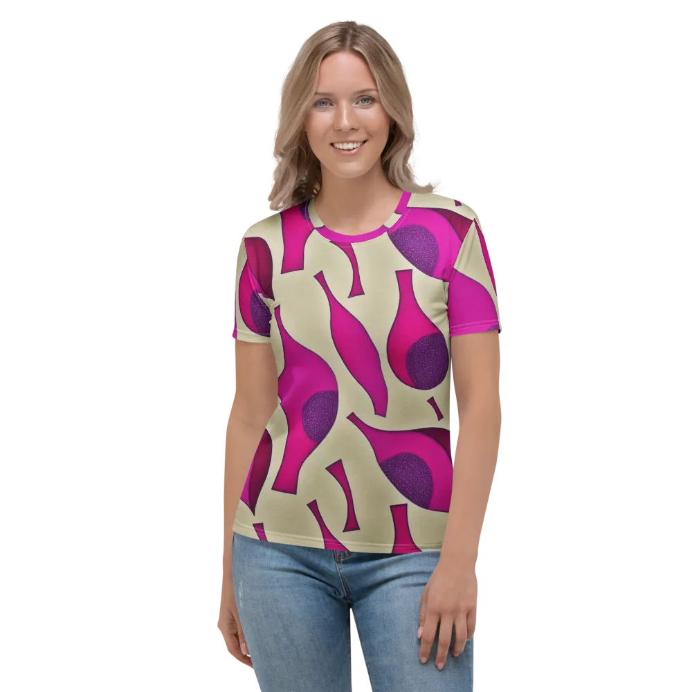 Magenta Relic on Women's Crew Neck T-Shirt — Front