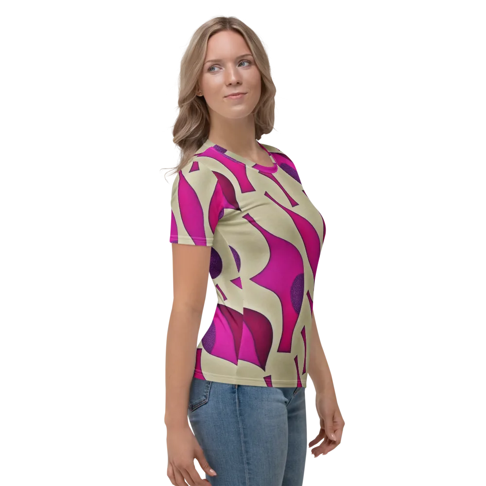 Magenta Relic on Women's Crew Neck T-Shirt — Right
