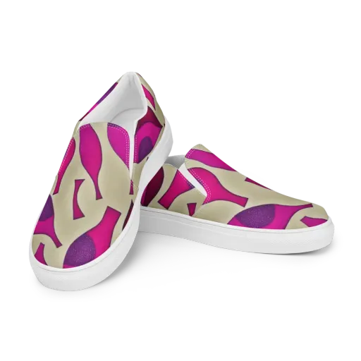 Magenta Relic on a Men's Slip-On Canvas Shoes
