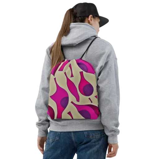 Magenta Relic on a Drawstring Bag