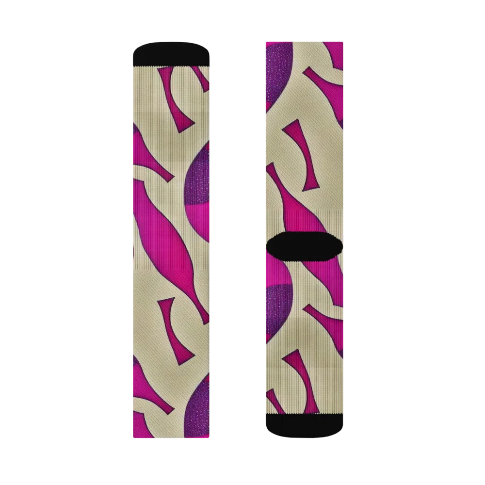 Magenta Relic on Socks — Left Sock