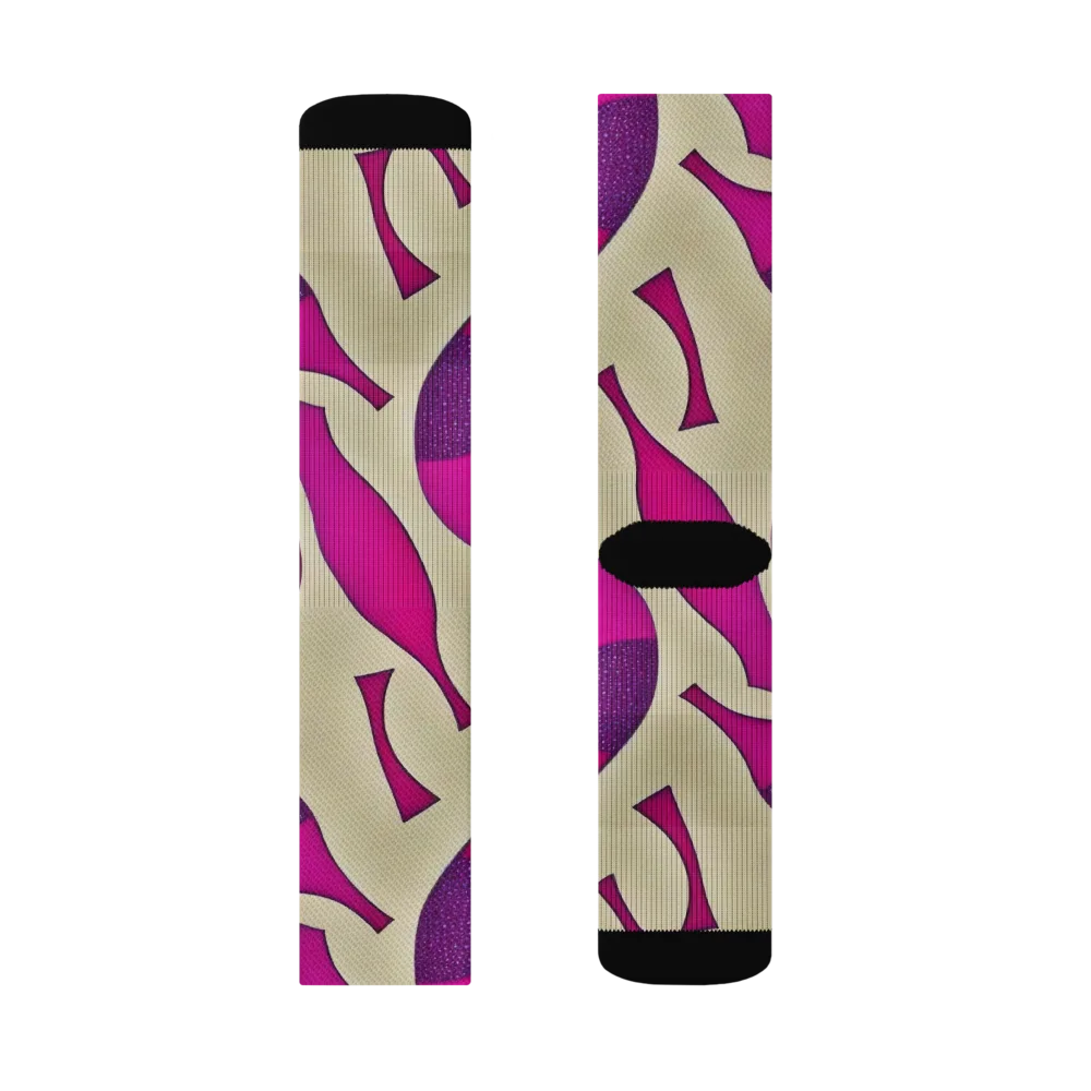Magenta Relic on Socks — Right Sock