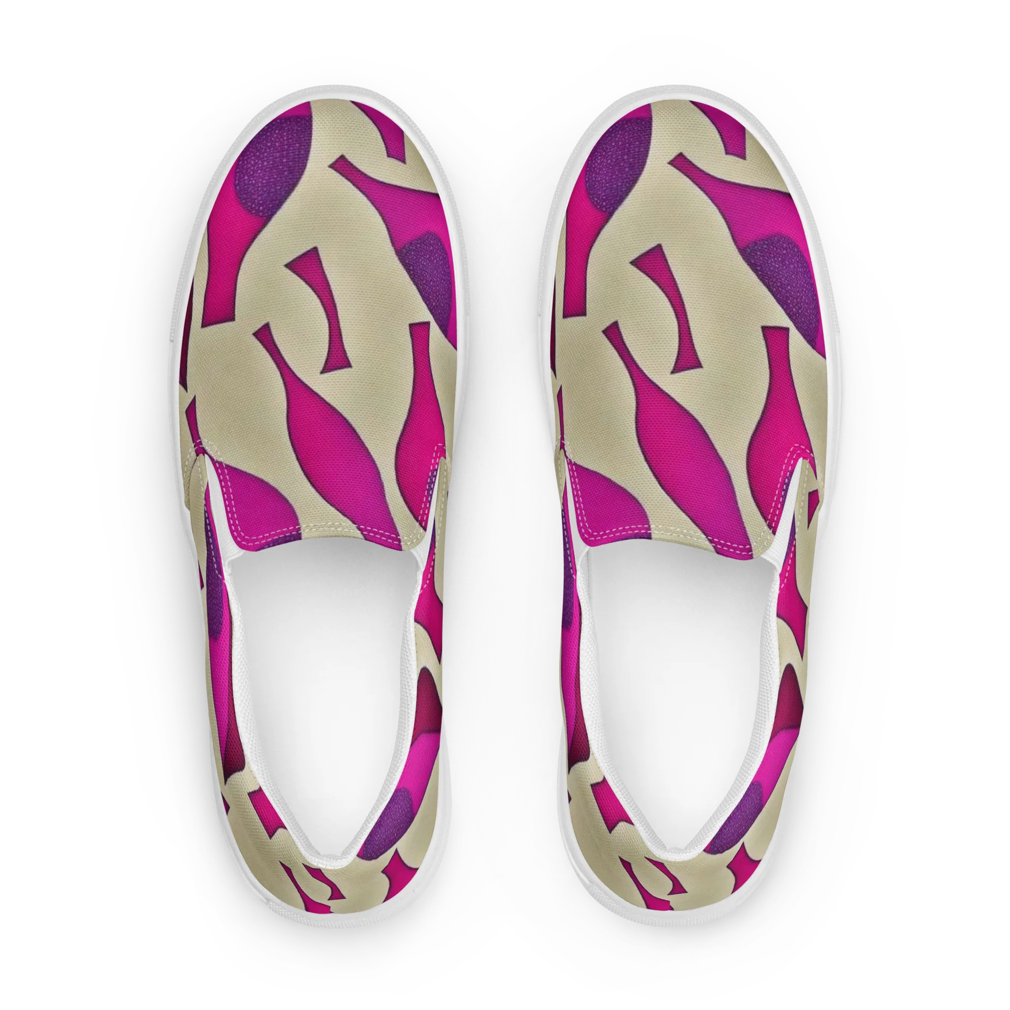 Magenta Relic on Women's Slip-On Canvas Shoes — Front