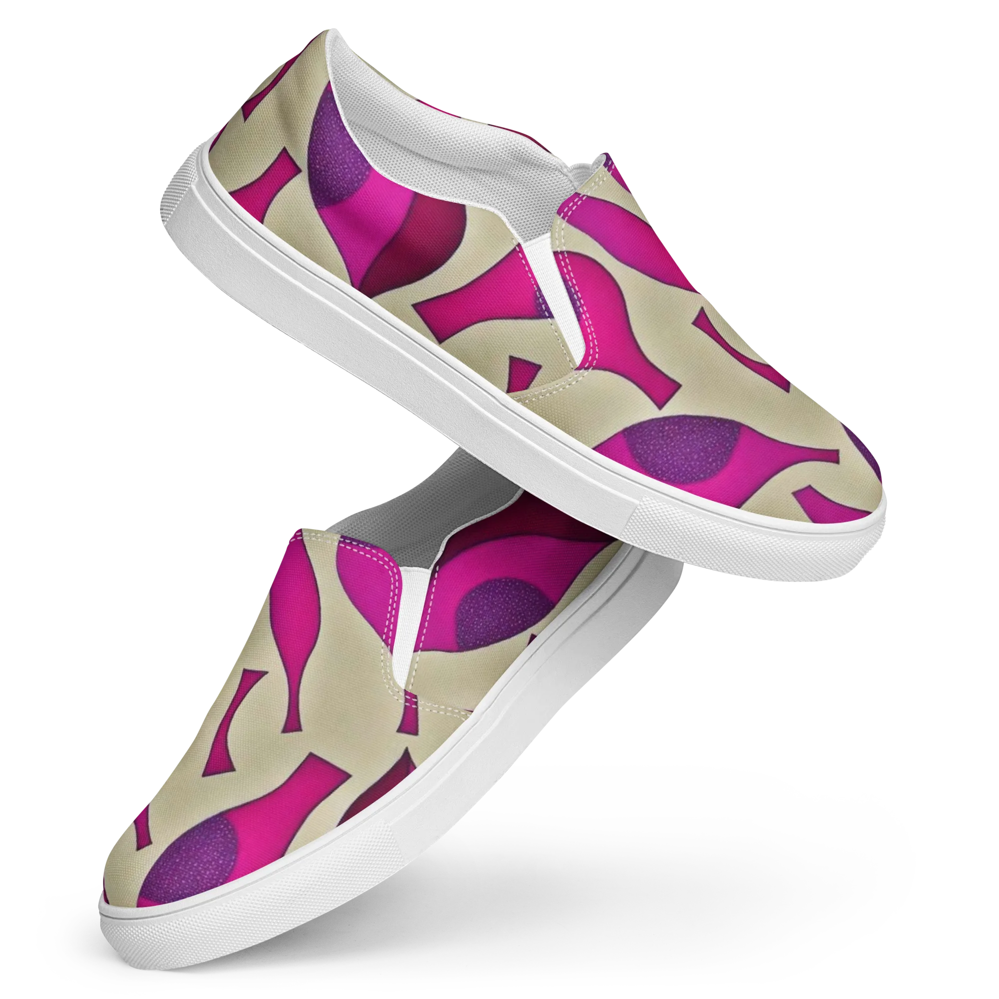 Magenta Relic on Women's Slip-On Canvas Shoes — Front