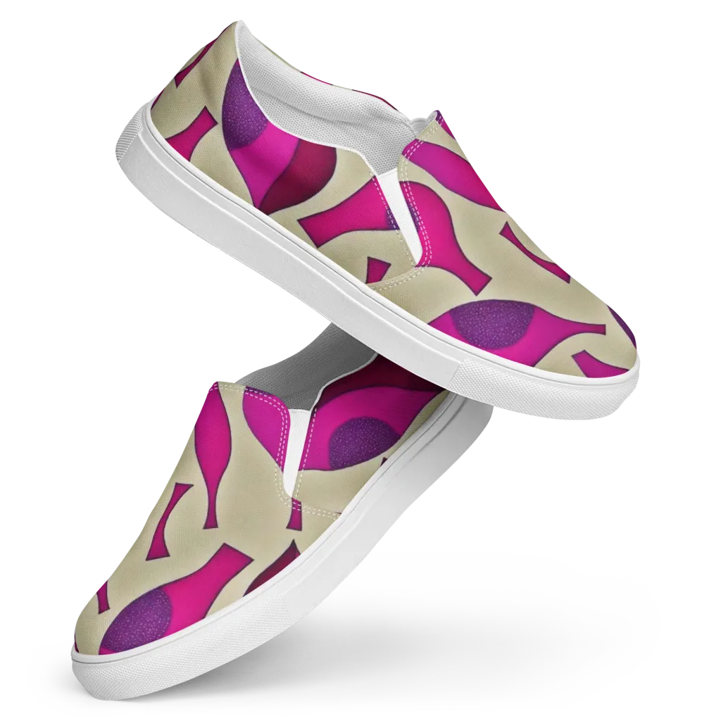 Magenta Relic on Women's Slip-On Canvas Shoes — Front