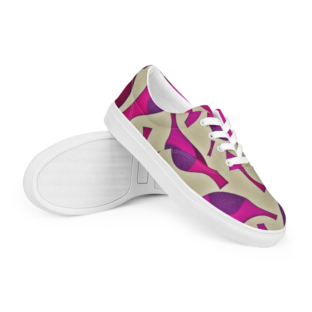 Magenta Relic on Men's Lace-Up Canvas Shoes — Right Front