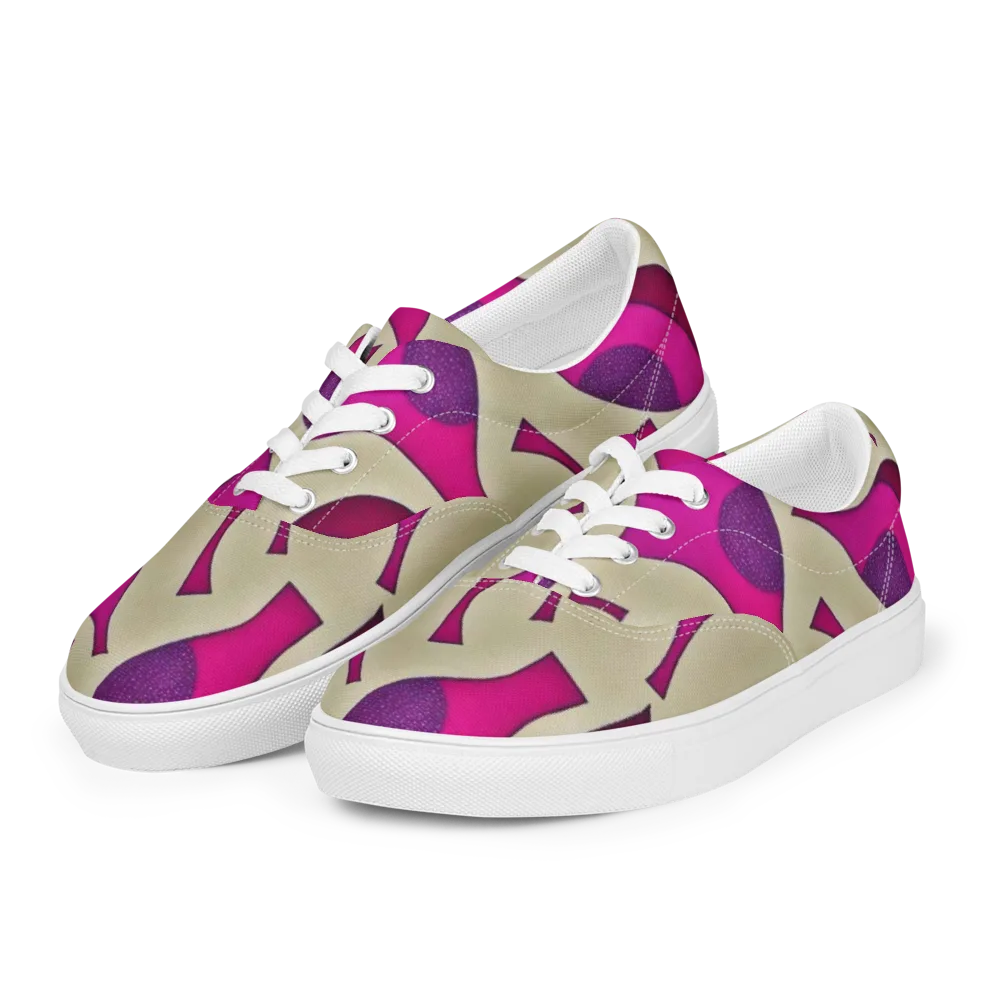 Magenta Relic on Men's Lace-Up Canvas Shoes — Left Front
