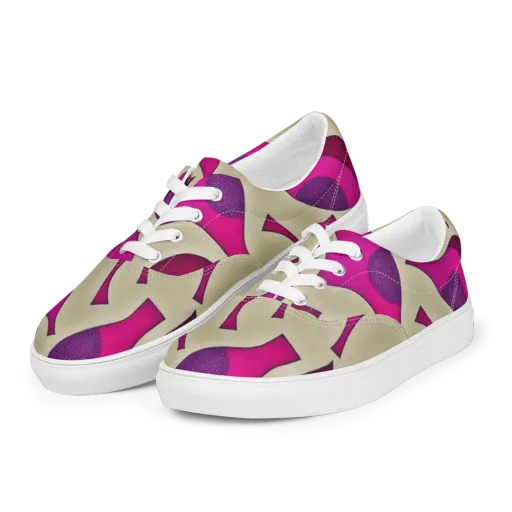 Magenta Relic on a Men's Lace-Up Canvas Shoes