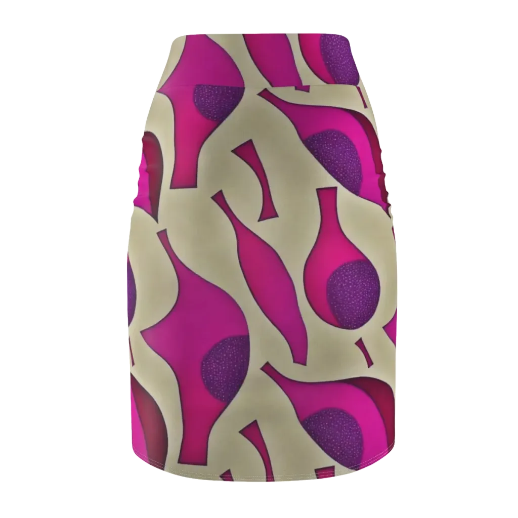 Magenta Relic on Pencil Skirt — Back