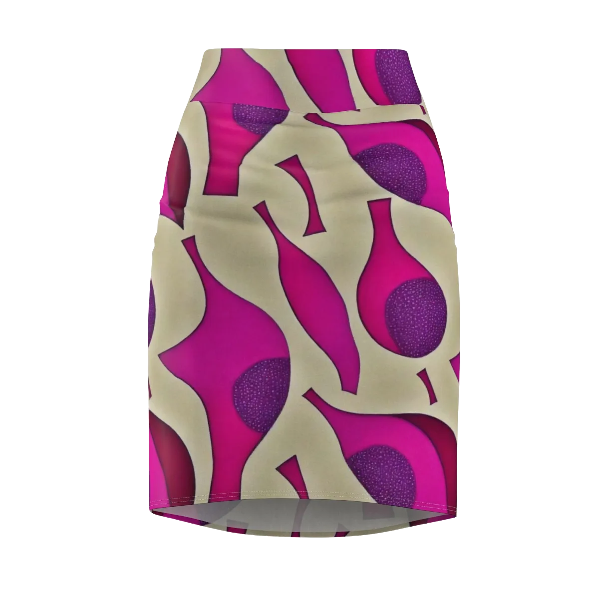 Magenta Relic on Pencil Skirt — Front