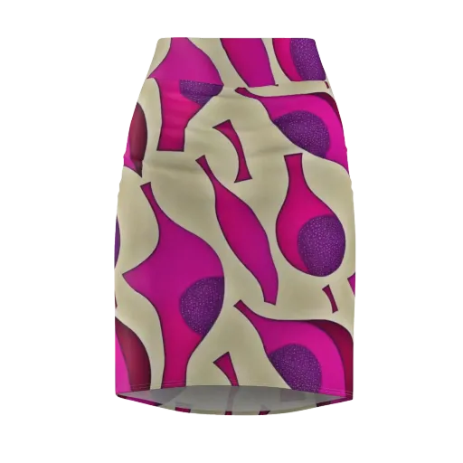 Magenta Relic on a Pencil Skirt