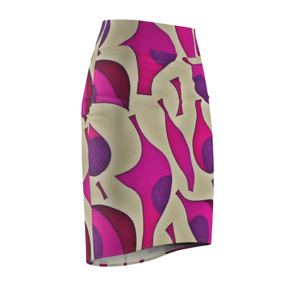 Magenta Relic on Pencil Skirt — Front Side