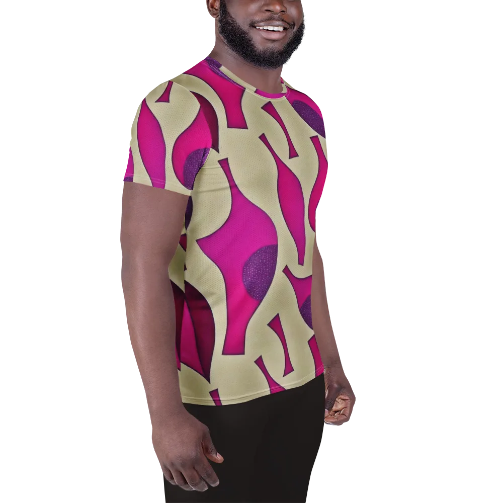 Magenta Relic on Men's Athletic T-Shirt — Right