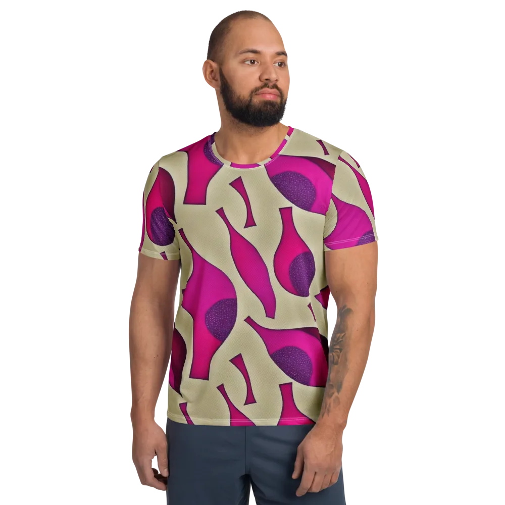 Magenta Relic on Men's Athletic T-Shirt — Front