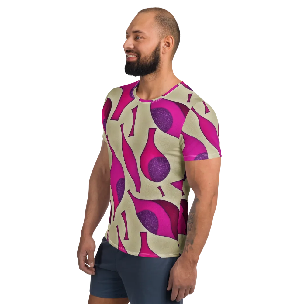 Magenta Relic on Men's Athletic T-Shirt — Left