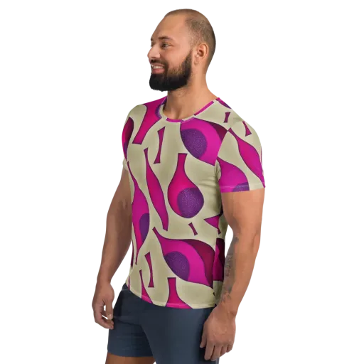 Magenta Relic on a Men's Athletic T-Shirt