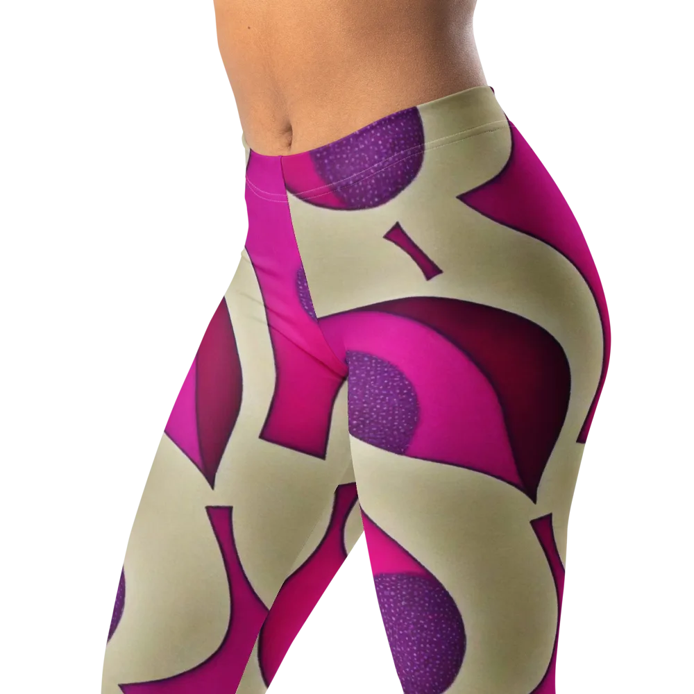 Magenta Relic on Leggings — Left Front