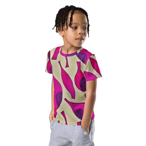 Magenta Relic on a Kids Crew Neck T-Shirt
