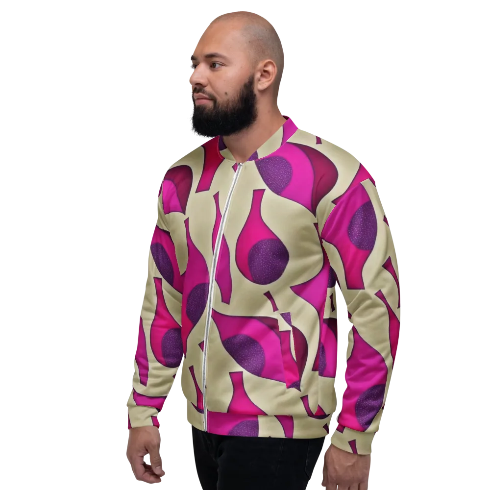 Magenta Relic on Bomber Jacket — Left