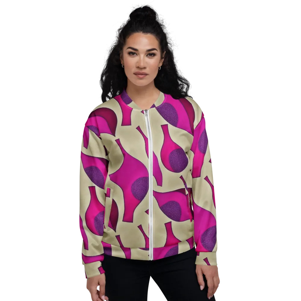 Magenta Relic on Bomber Jacket — Front