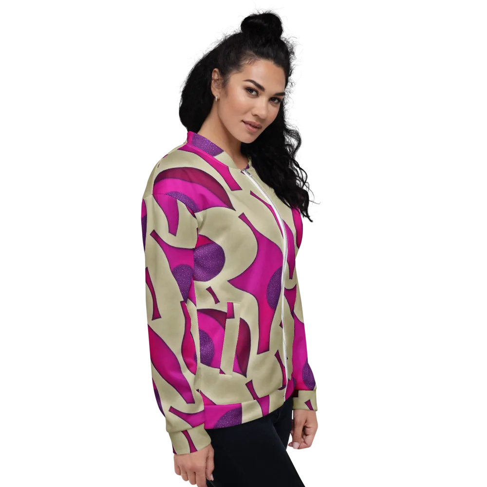 Magenta Relic on Bomber Jacket — Right