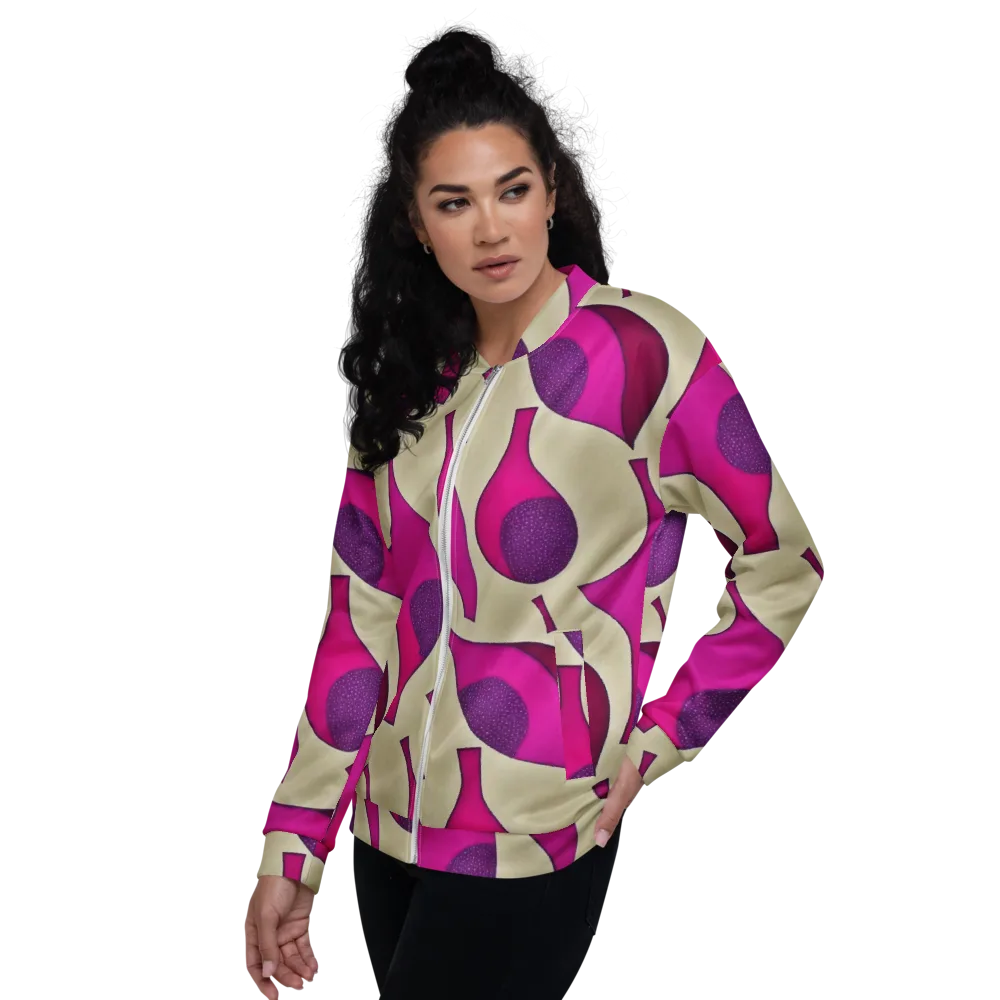 Magenta Relic on Bomber Jacket — Left