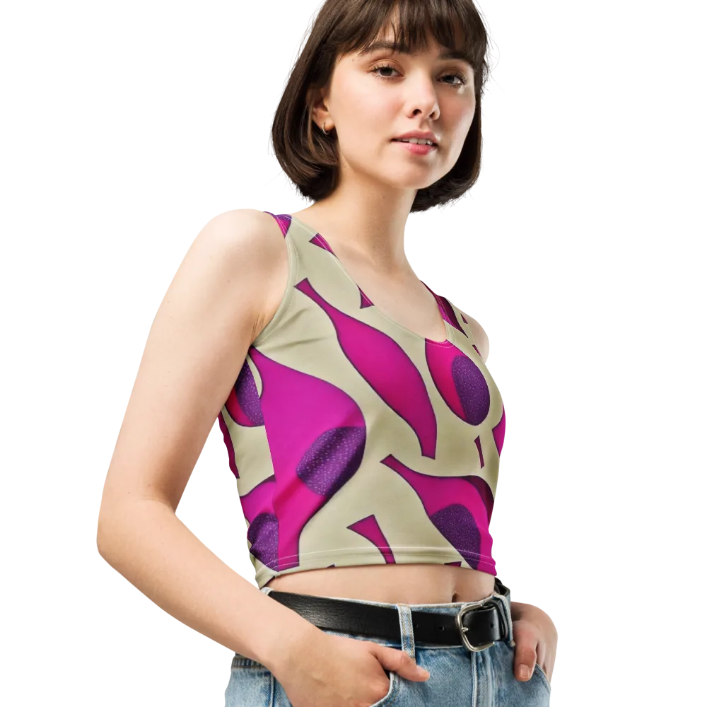 Magenta Relic on Crop Top — Right Front