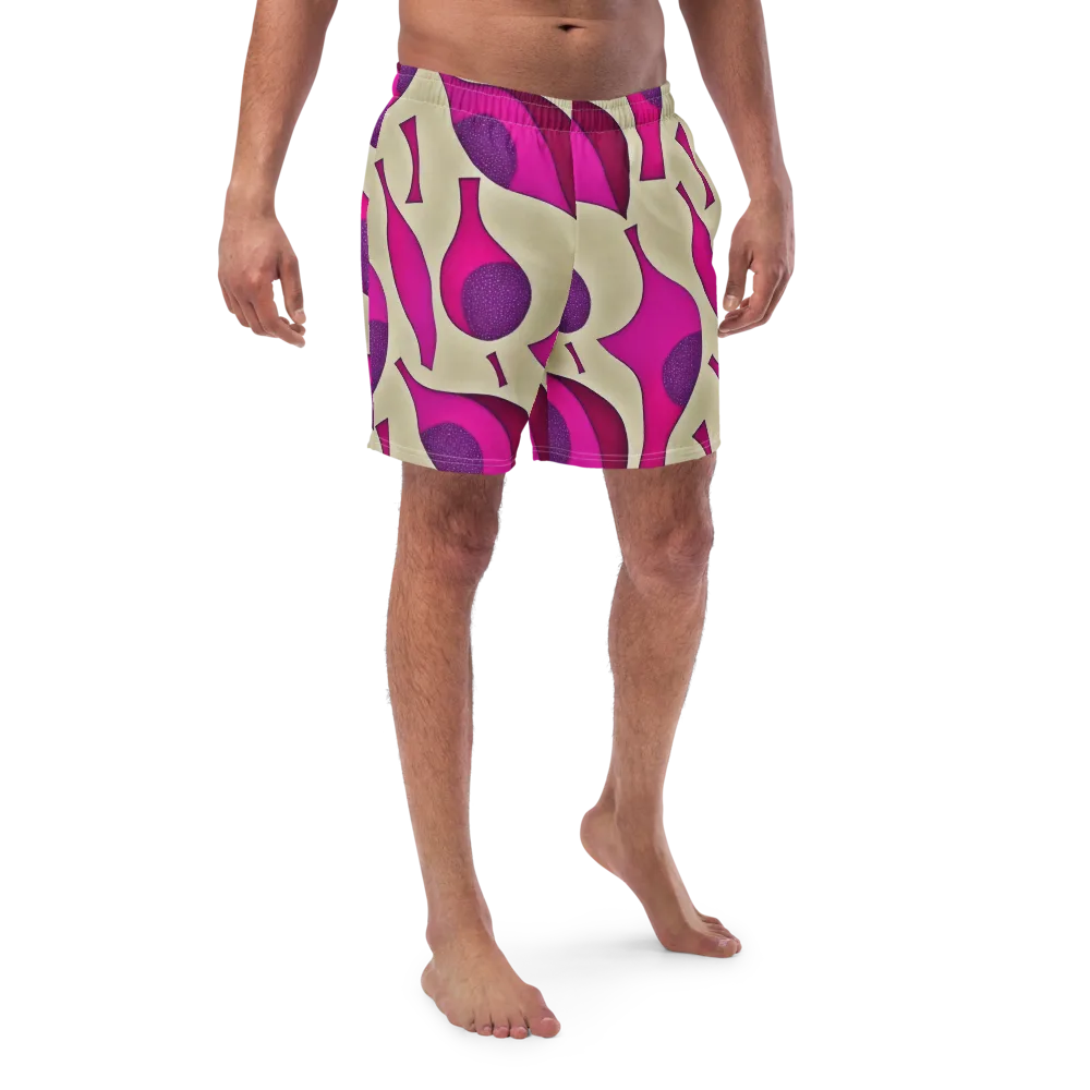 Magenta Relic on Swim Trunks — Front