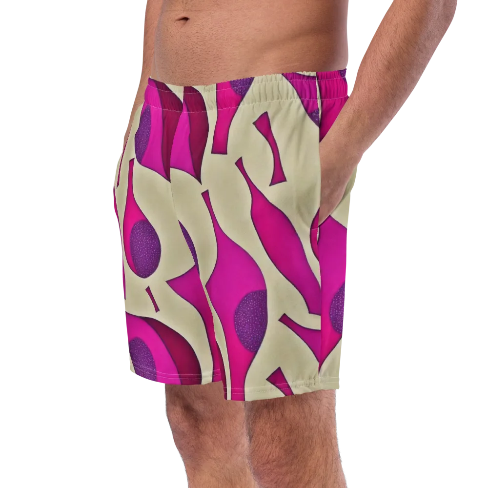 Magenta Relic on Swim Trunks — Left Front