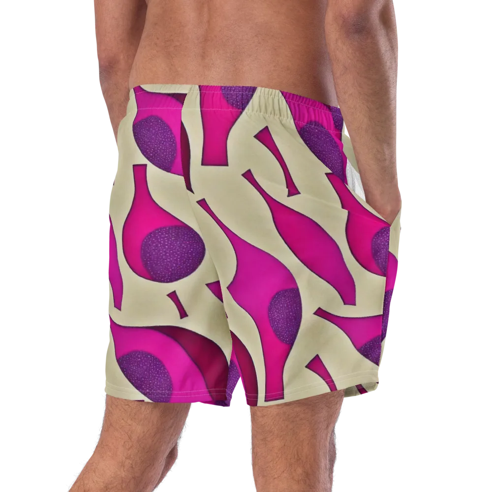 Magenta Relic on Swim Trunks — Right Back