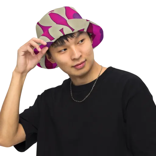 Magenta Relic on a Reversible Bucket Hat