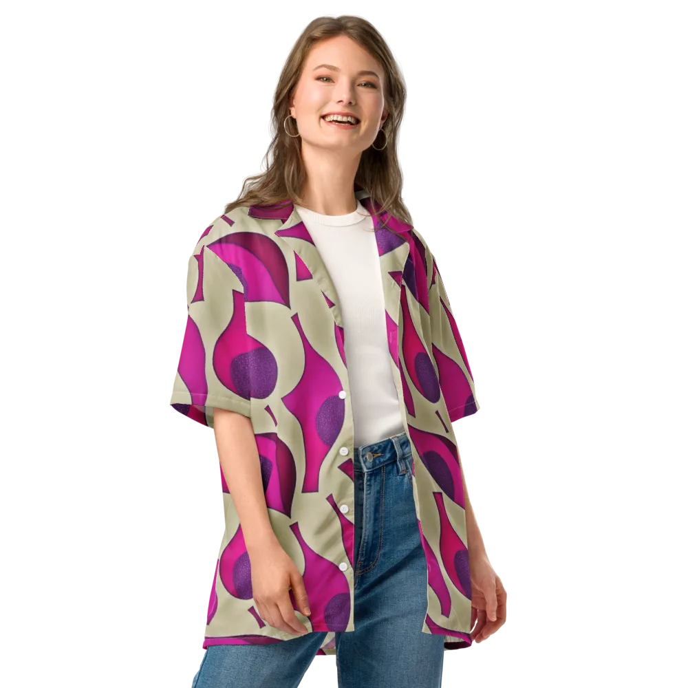 Magenta Relic on Button Shirt — Front