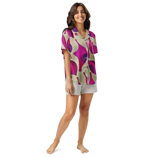 Magenta Relic on a Women's Short Sleeve Pajama Top