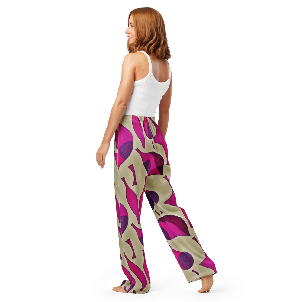 Magenta Relic on Women's Pajama Pants — Back